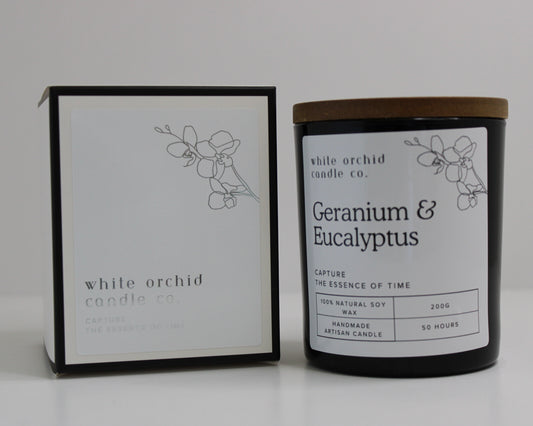 Geranium & Eucalyptus Soy Wax Candle