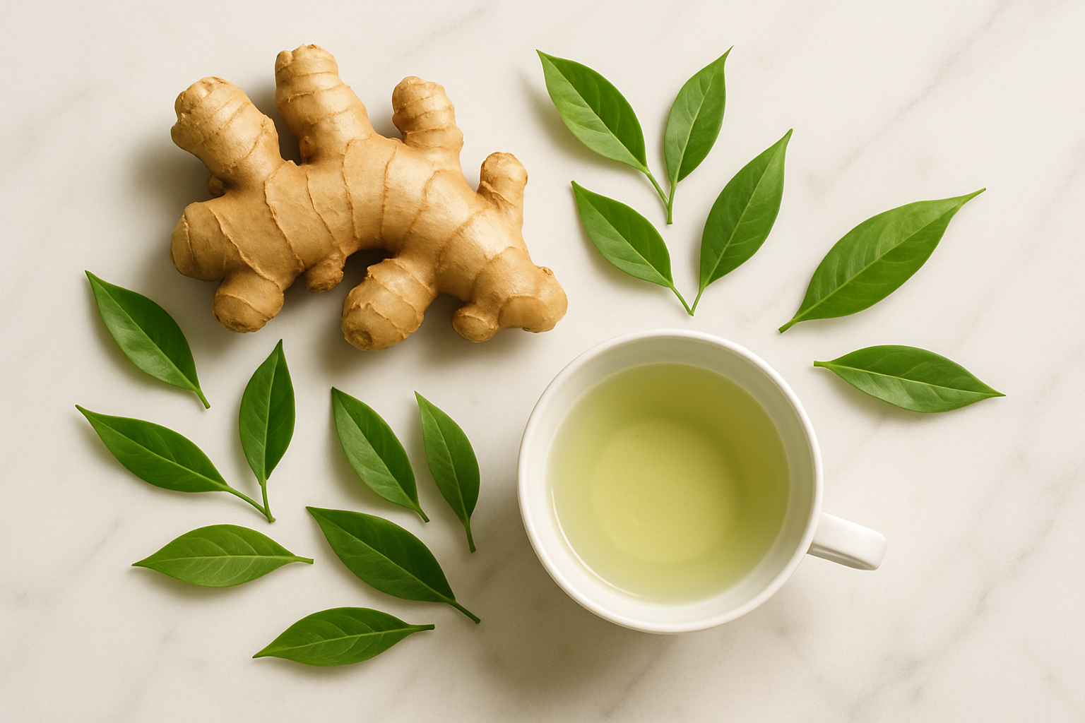 ginger and green tea